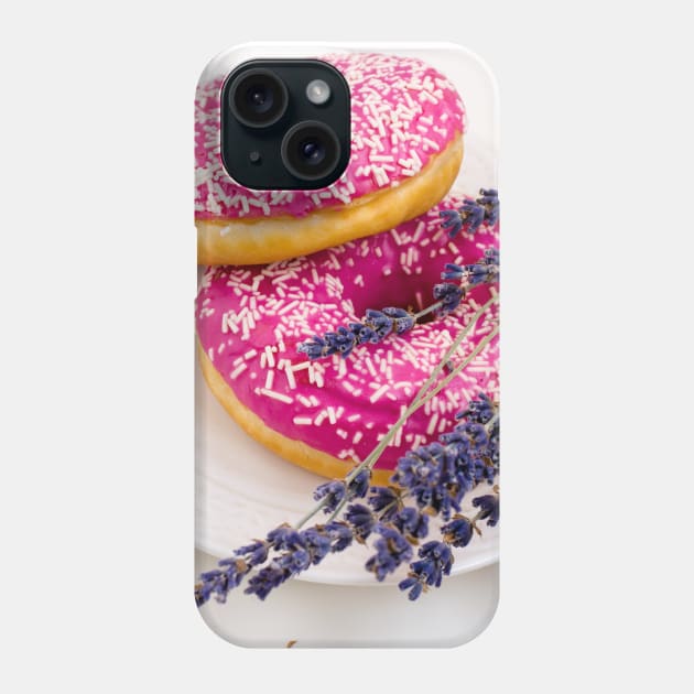 Donuts and Lavender photo print mask. Phone Case by CreativeJourney