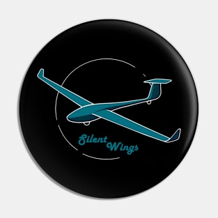 Silent Wings Glider Pilot Sailplane Biplane aerial floating soaring Pin