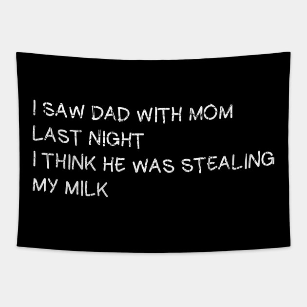 I saw dad with mom last night Tapestry by Unfluid