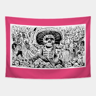 Oso Calaveras Oaxaquena Tapestry