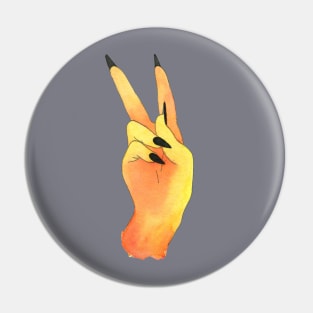 Watercolor Peace Sign Pin