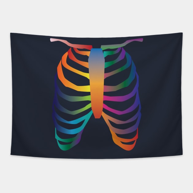 Colorful Ribcage Tapestry by Sassifrassically's  'Swasome Shop