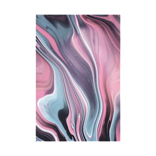 Pink Grey Abstract Painting T-Shirt