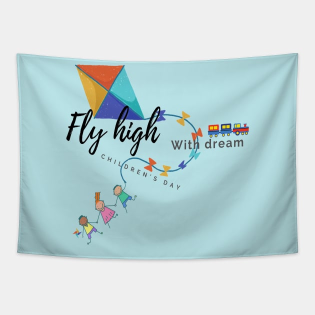 Fly high with dream Tapestry by Color by EM