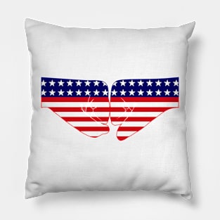 USA Fist Bump Patriot Flag Series Pillow