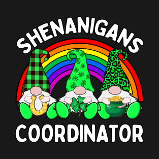 Shenanigans Coordinator Irish Gnomes, St Patricks Day T-Shirt