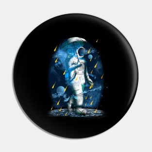 Astronaut In Meteor Shower Pin