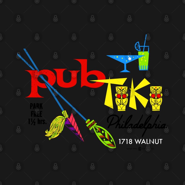 Retro Vintage Pub Tiki Philidelphia by StudioPM71