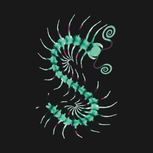 Inverted Colors Green Centipede T-Shirt