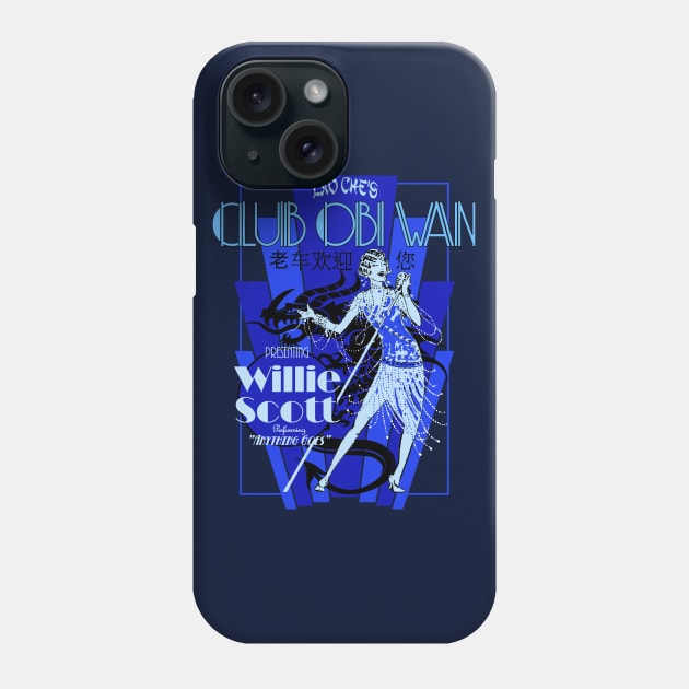 Club Obi-Wan (Willie Scott Version) Phone Case by cunningmunki