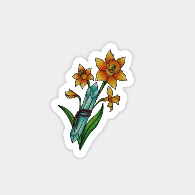 March Flowers Magnet by cheyroseart