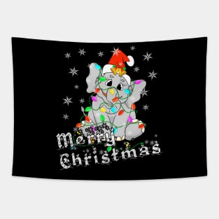 Christmas Elephant Tapestry