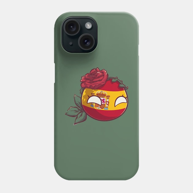 Spain Rose Flower Polandball Phone Case by Polandball World