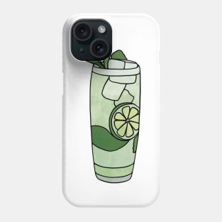 Mojito Watercolor Cocktail Illustration Phone Case