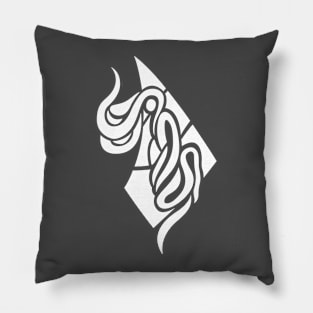 Imaginary Tentacle Creature (White) Pillow