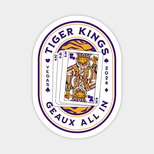 2024 Louisiana Tiger King Playing Card // Awesome King Tiger Purple and Gold Magnet