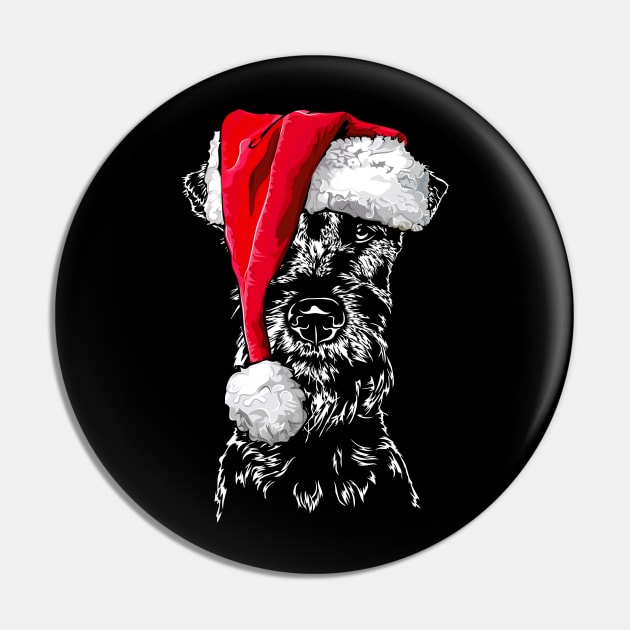 Santa Irish Terrier Christmas dog mom Pin by wilsigns