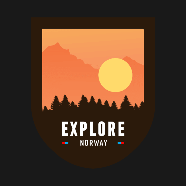 Explore Norway Sticker, for Norway lovers, Explore by norwayraw