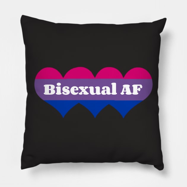 Bisexual AF Pillow by AlienClownThings