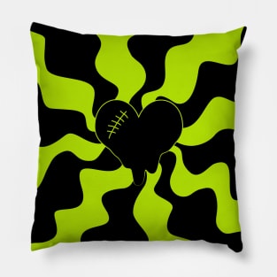 Heart Melt - Lime Green Pillow