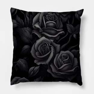 black roses pattern background Pillow