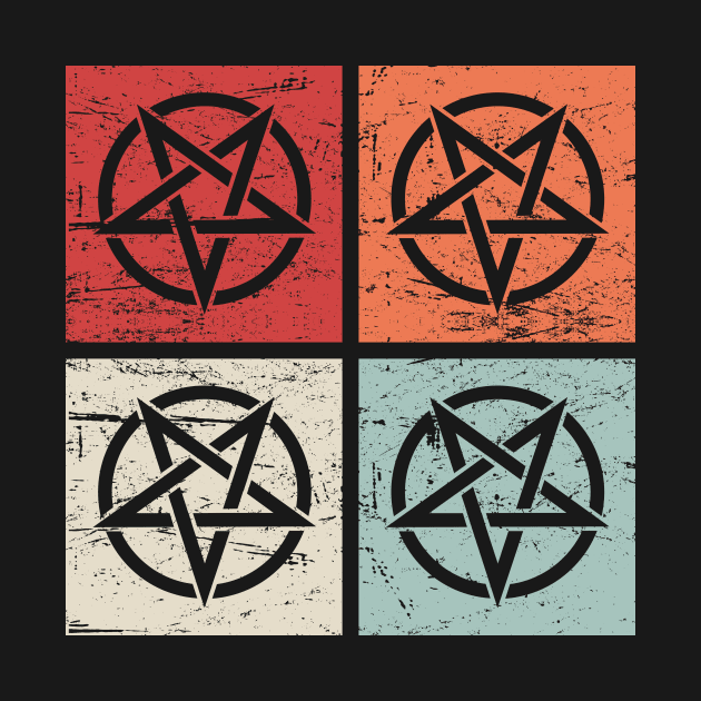 Retro Vintage Occult Pentagram Icons by MeatMan