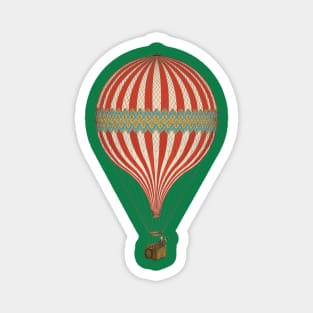 Colorful Steampunk Retro Hot Air Balloon Magnet