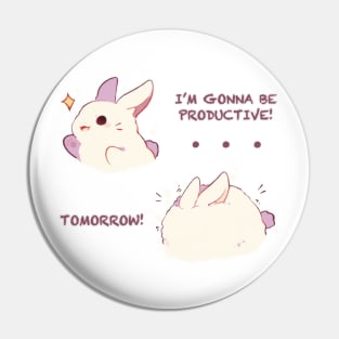 Productive Bunny Pin