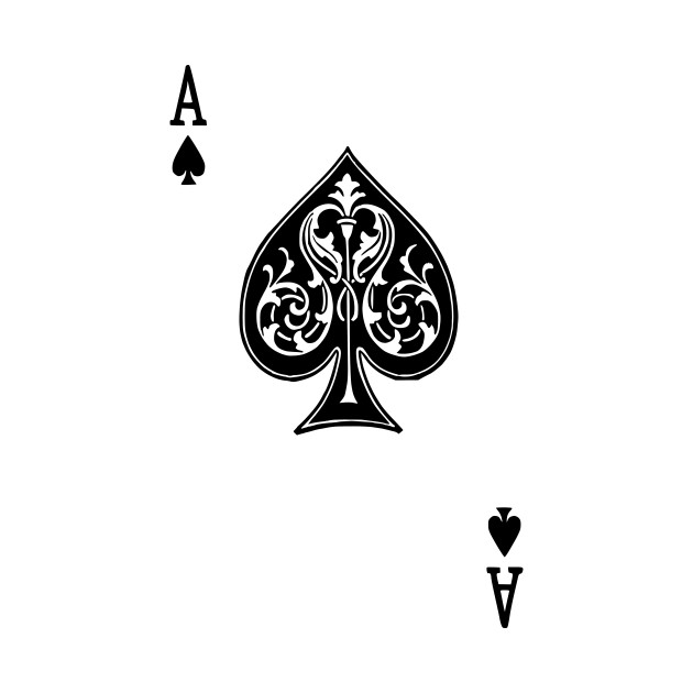 Ace Spades Spade Playing Card Game - Ace Of Spades - T-Shirt | TeePublic