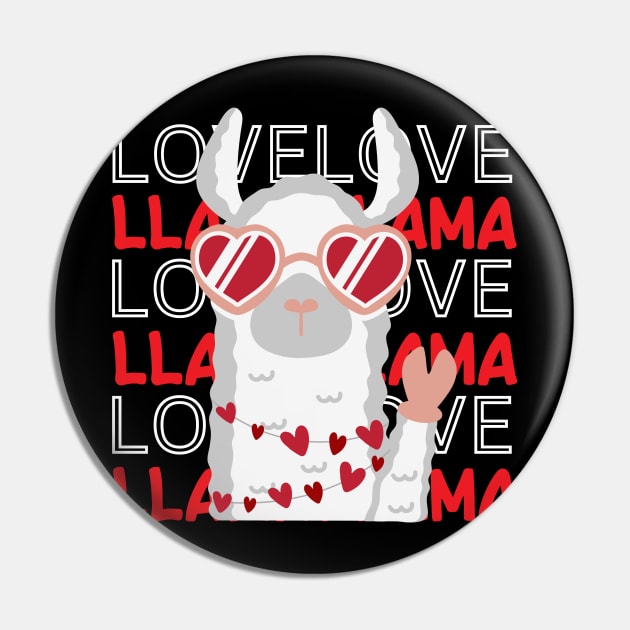 The Llama of Love Pin by ProLakeDesigns