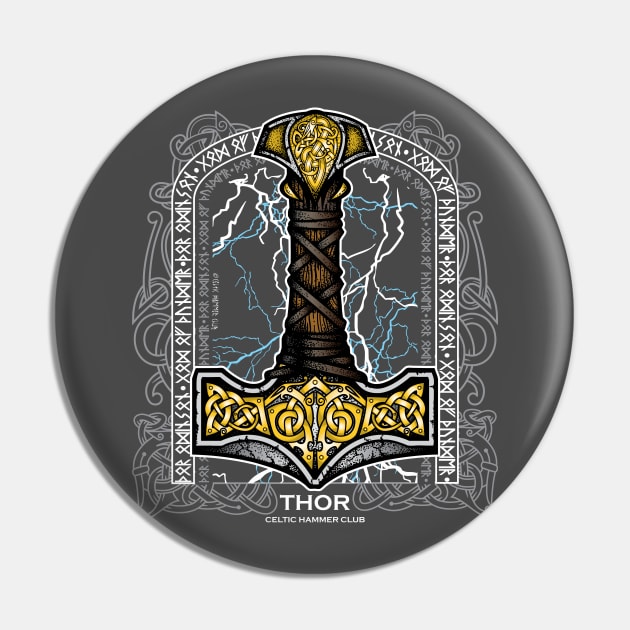 Thor Odinson, God of Thunder (Full Color) Pin by celtichammerclub