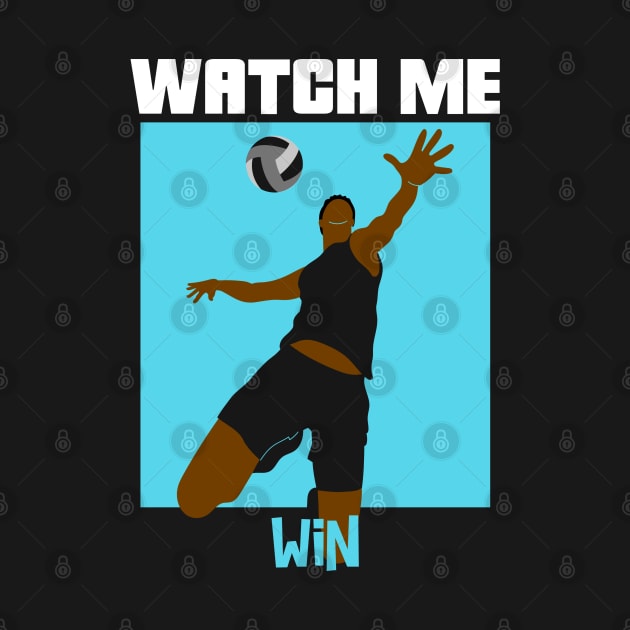 Watch Me Win Brown Skin Black Boy Joy Man Male Soccer Football Athlete Sports Afro Kwanzaa Gift Design by Created by JR