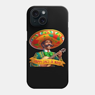 Happy Cinco de Mayo Mariachi Macho Mustache. Phone Case