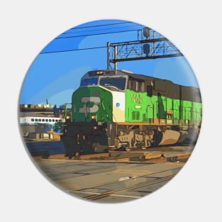 Burlington Northern Train Locomotive Pin