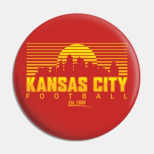 Kansas City Retro Sunset Vintage KC Football Missouri Gift Pin