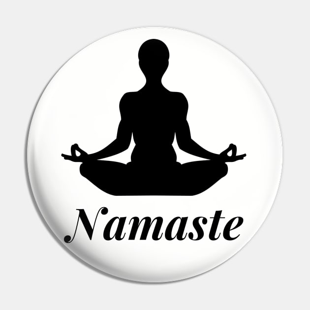 Namaste Pin by Let's Yoga Anywhere