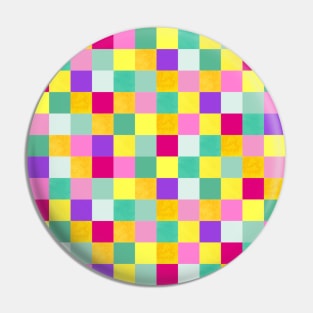 Rainbow Squares Pin