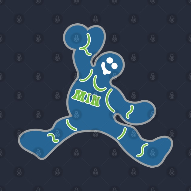 Jumping Minnesota Timberwolves Gingerbread Man by Rad Love