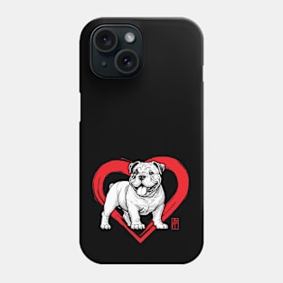 I Love My English Bulldog - I Love my dog - Friendly dog Phone Case