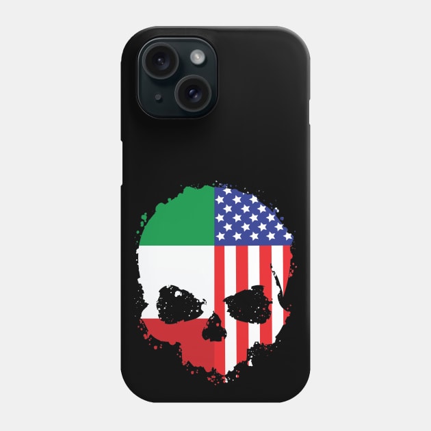 Italian American Pride Skull Phone Case by Rosemarie Guieb Designs