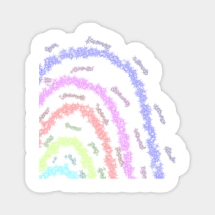 Colorful sparkle glitter rainbow art Magnet