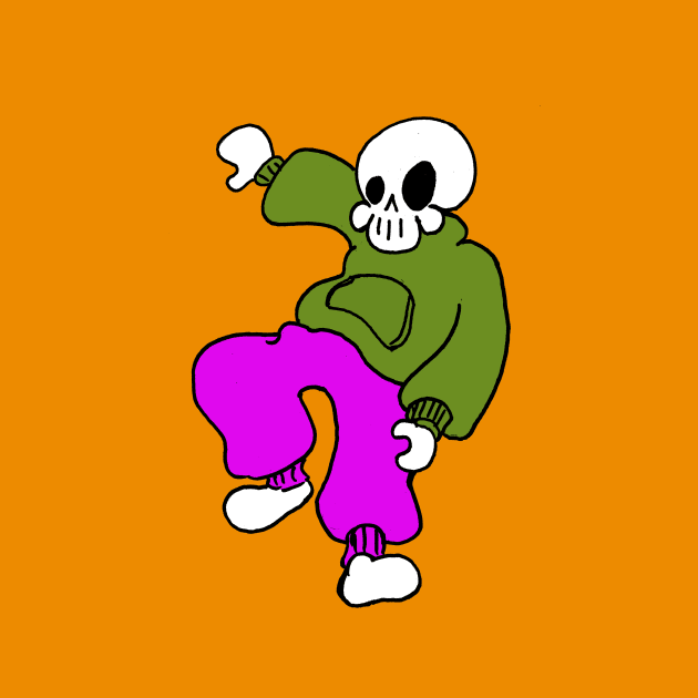 Funky Skeleton Dude - In Color! by BRAVOMAXXX