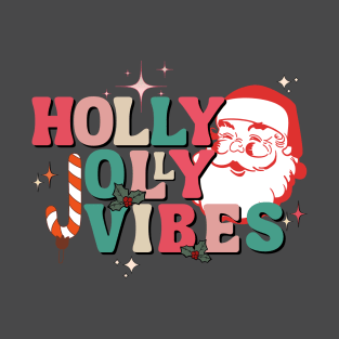 Holly Jolly Vibes Santa T-Shirt