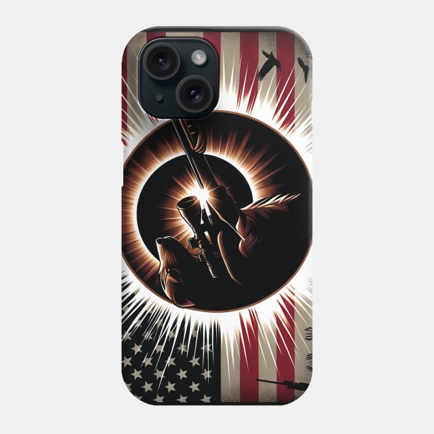 Solar Eclipse 2024 Design Hunting and the American Flag Phone Case by click2print