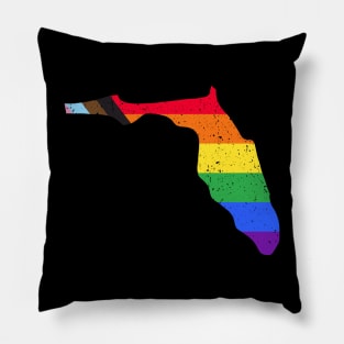 Florida State Pride: Embrace Progress with the Progress Pride Flag Design Pillow