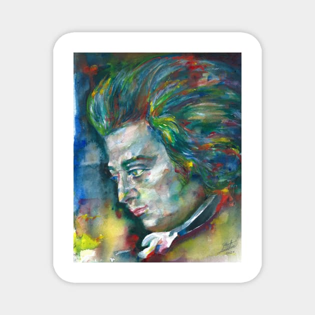 WOLFGANG AMADEUS MOZART watercolor portrait.1 Magnet by lautir