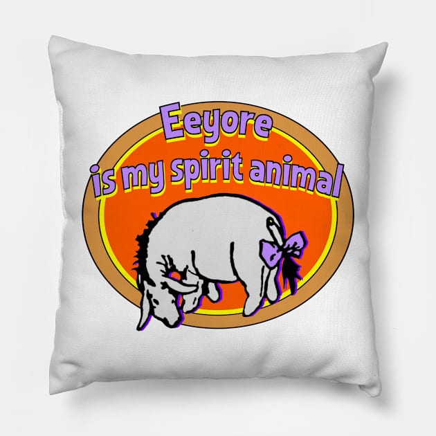 Eeyore: Spirit Animal Pillow by Retro-Matic