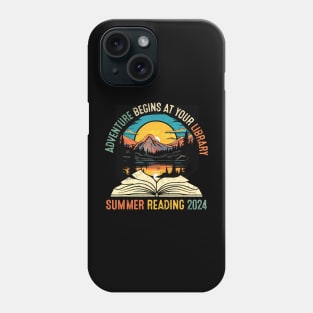 Adventure Begins At Your Library Summer Reading 2024 Vintage Phone Case