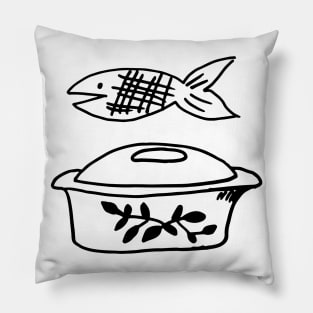 Retro Fish Dish Pillow