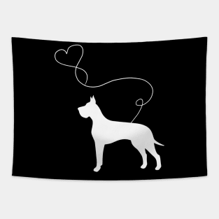 dog cute great danes heart Tapestry